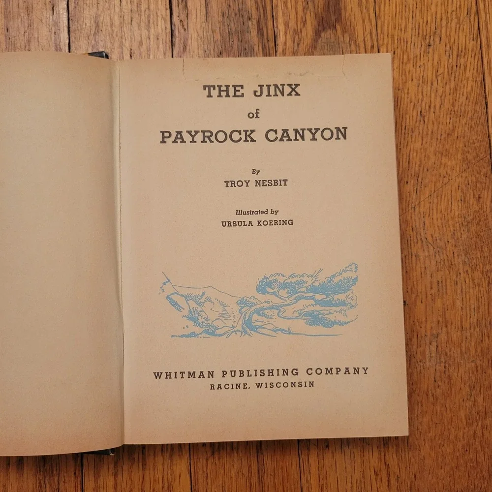 Whitman The Jinx‎ of Payrock Canyon Hardcover Troy Nesbit Vintage Mystery Gift